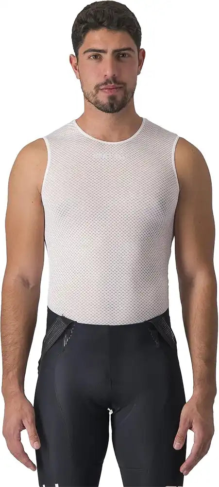 Castelli Pro Mesh 2.0 SL men's baselayer in black with breathable mesh fabric and fitted design for cycling comfort.