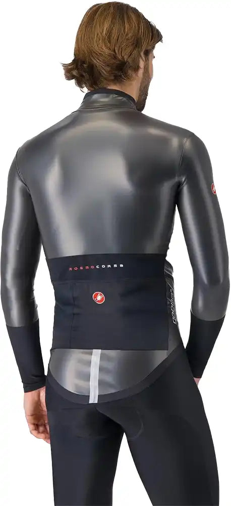 Castelli Gabba R men's jacket, a technical cycling jacket in black with logo details, designed for weather-resistant cycling performance.