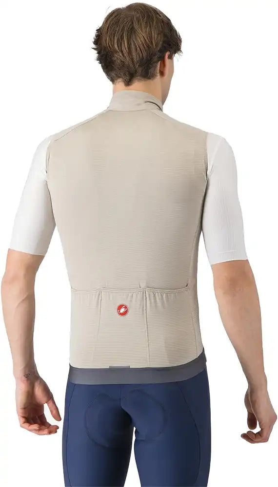 Castelli Espresso men's vest in black, featuring a sleek design and lightweight fabric for cycling or casual wear.