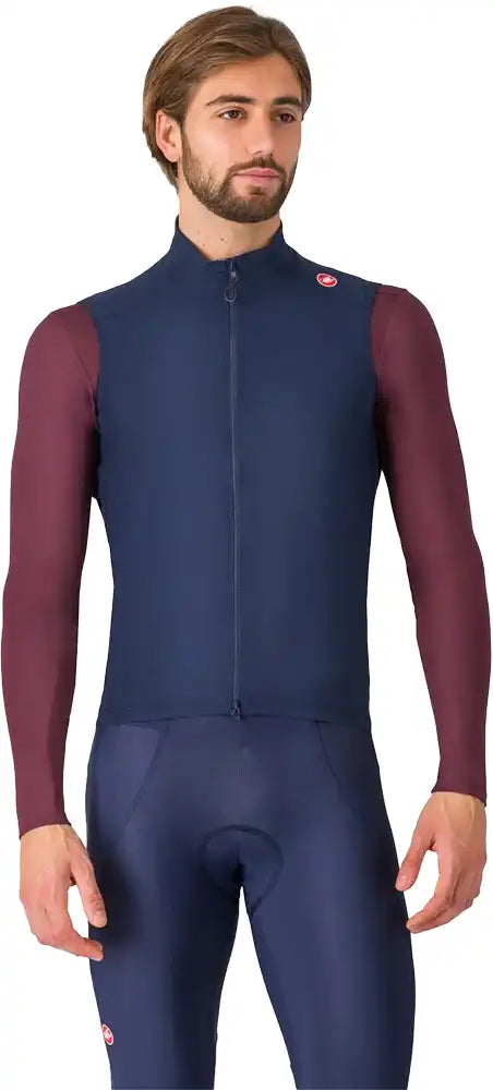 Castelli Espresso men's vest, lightweight cycling clothing with a sleek design, shown in a neutral color on a white background.