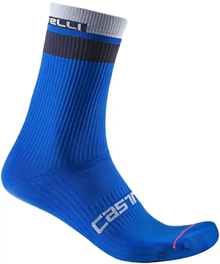 Castelli Gara 18 Thermal Men's Winter Socks, black, made of warm, insulating fabric for cold weather cycling.