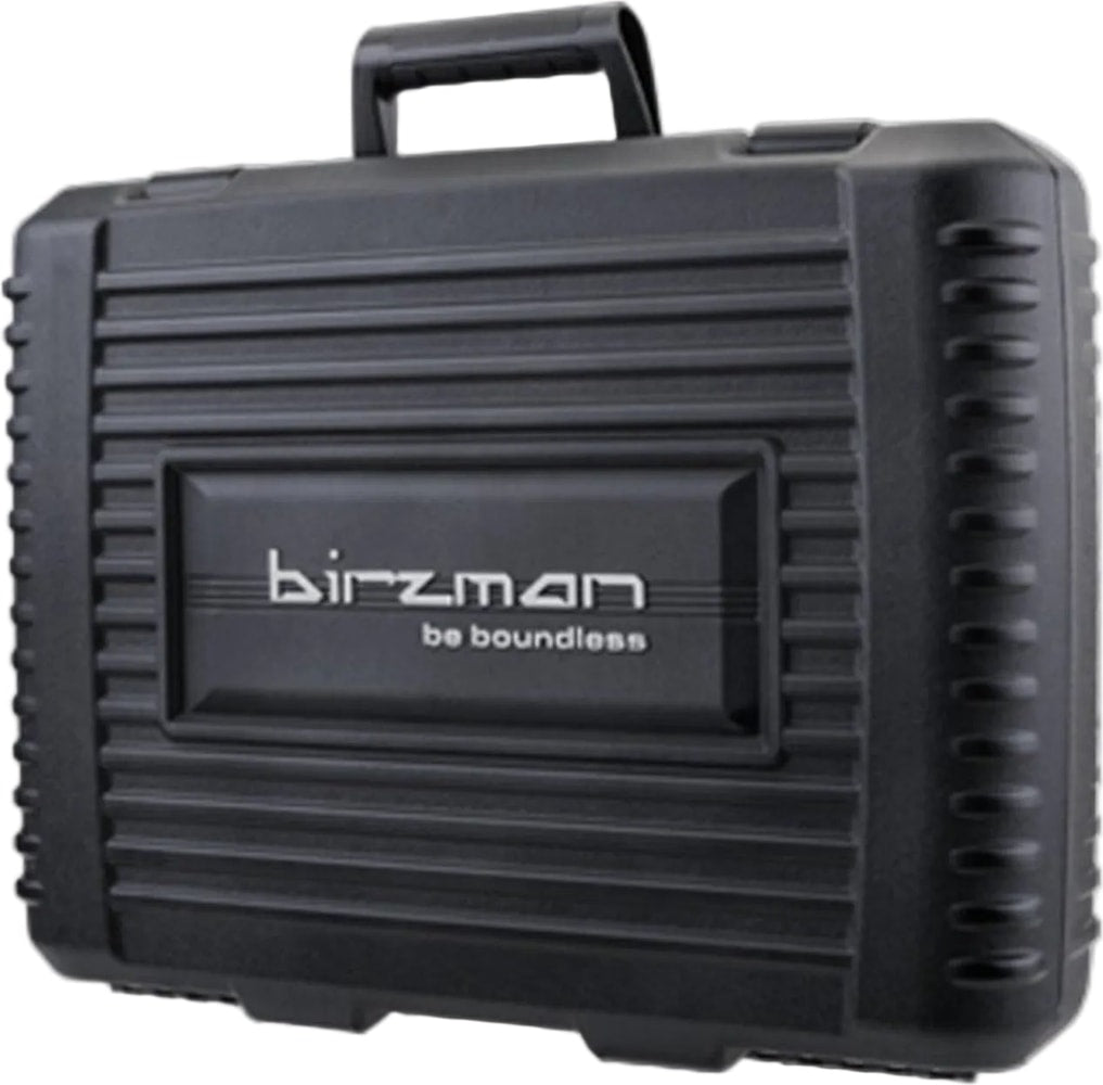 Birzman Studio 37-piece toolbox with various bike tools and accessories neatly organized inside.