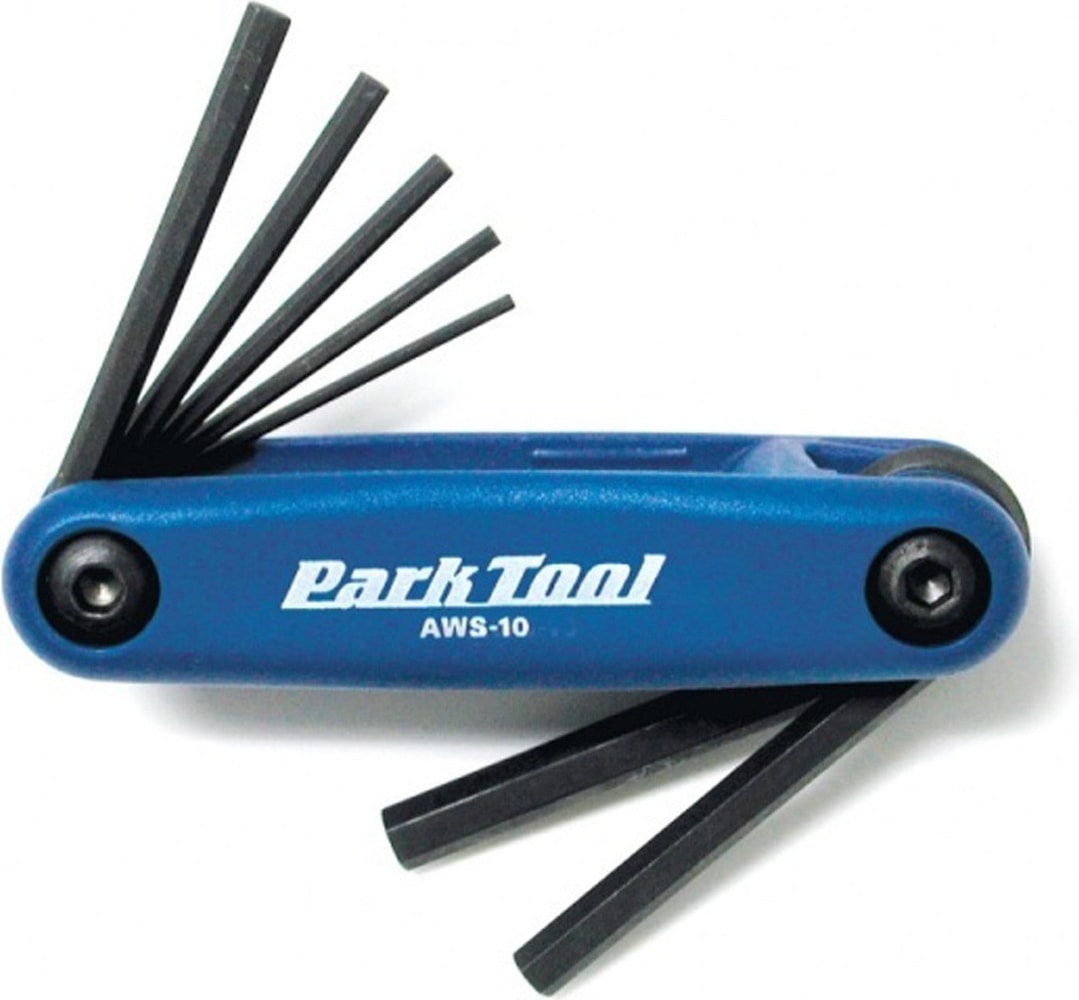 Park Tool AWS-10 Allen Key Multi Tool accessory with multiple Allen wrenches and screwdriver bits for bike repairs.