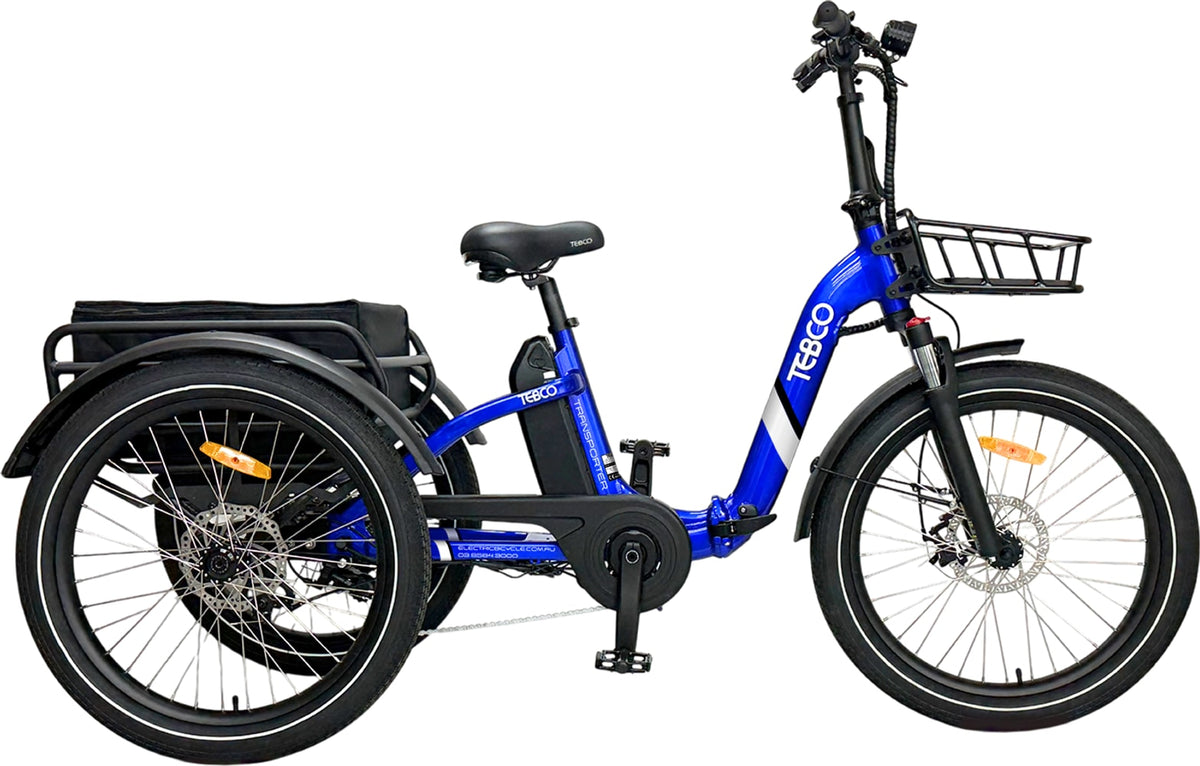 TEBCO 2026 Transporter e-bike with sleek frame and battery pack, ready for urban commuting and outdoor adventures.
