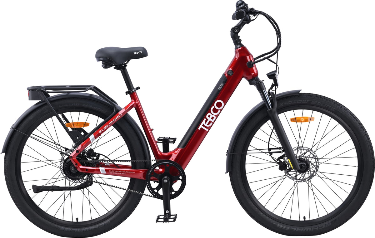 TEBCO 2026 E-Bike Suburban with sleek frame and ergonomic design, ready for city commuting and outdoor riding.