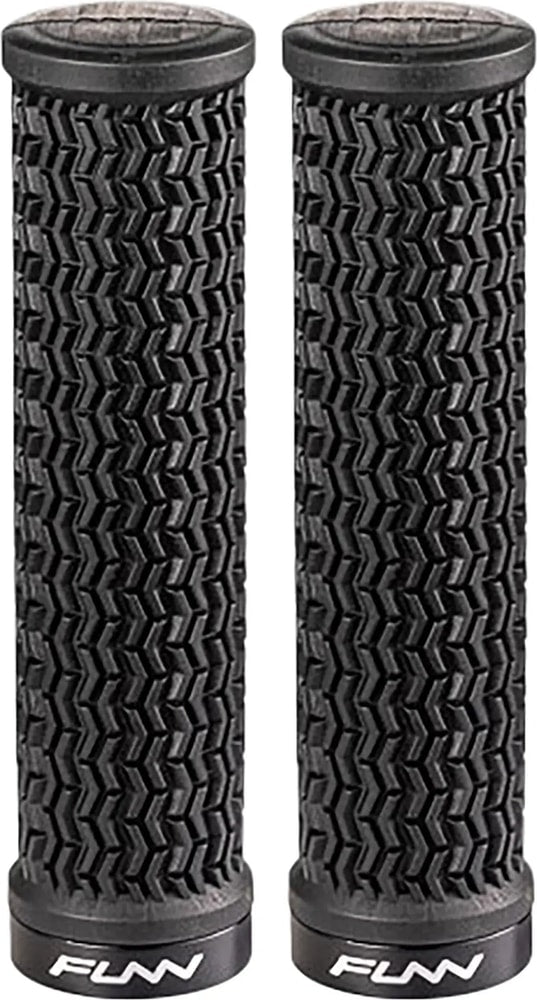 FUNN Holeshot Lock-On MTB grips, black rubber handlebar accessories with locking mechanism for secure mountain bike control