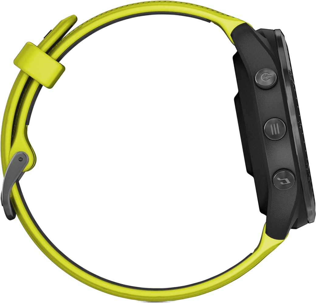 Garmin Forerunner 965 GPS watch accessory with sleek design, display details, and band visible in close-up shot.