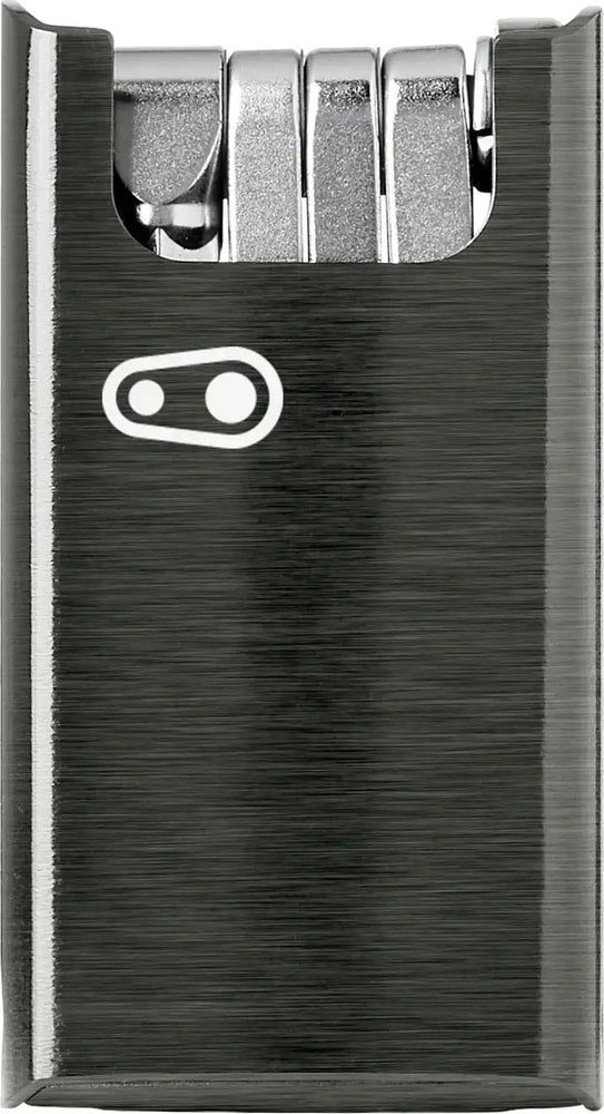 Crankbrothers F10+ multi tool for bike accessories, showing compact multi-tool with various screwdrivers and Allen wrenches.