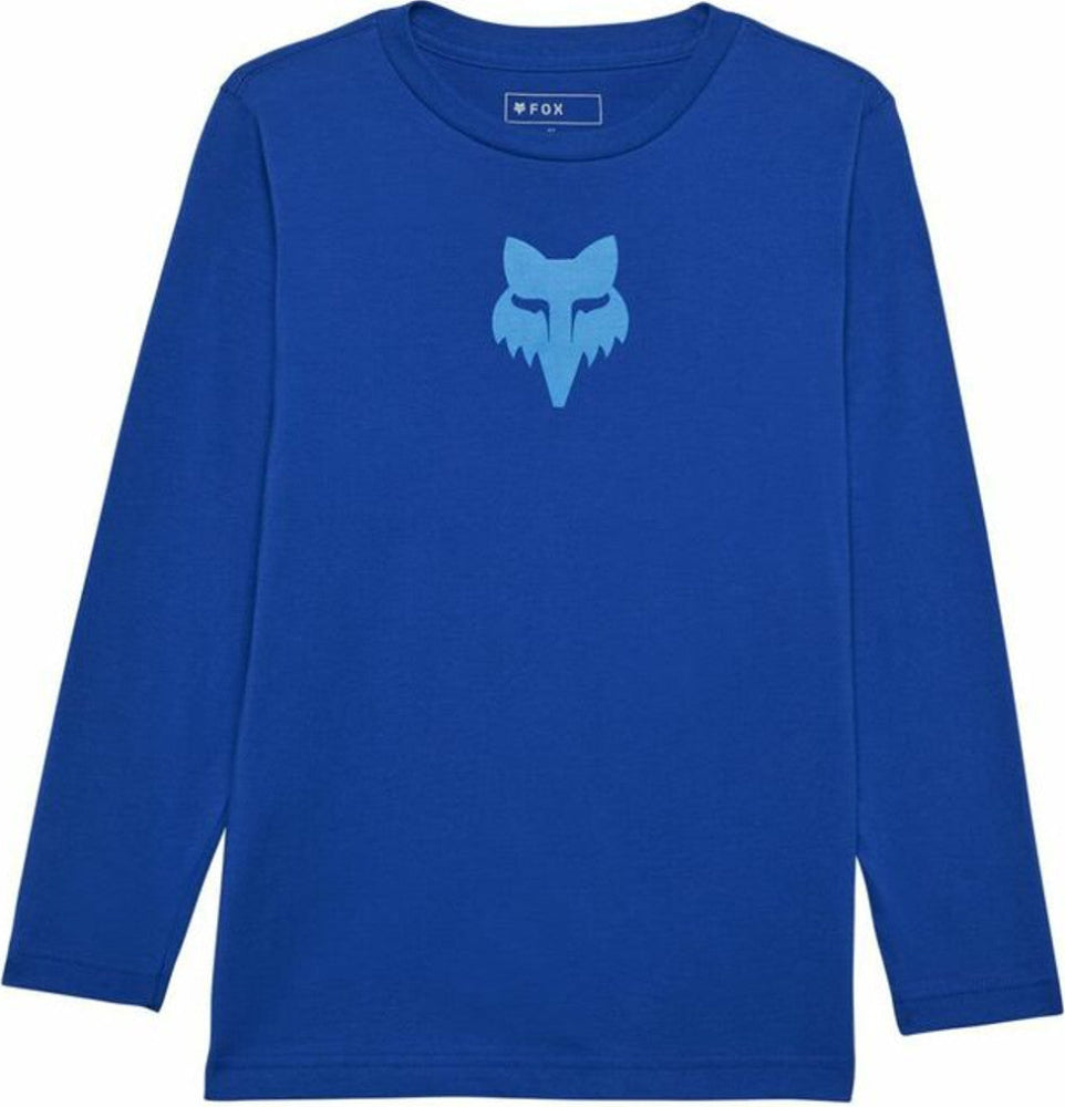 Fox Heritage LS Youth T-Shirt showing a long-sleeve fox logo graphic on a casual youth clothing top