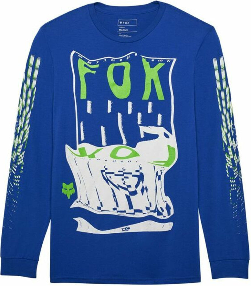 Fox Emotion Blast LS Premium men's T-shirt, black clothing with colorful graphic print, long sleeve design.