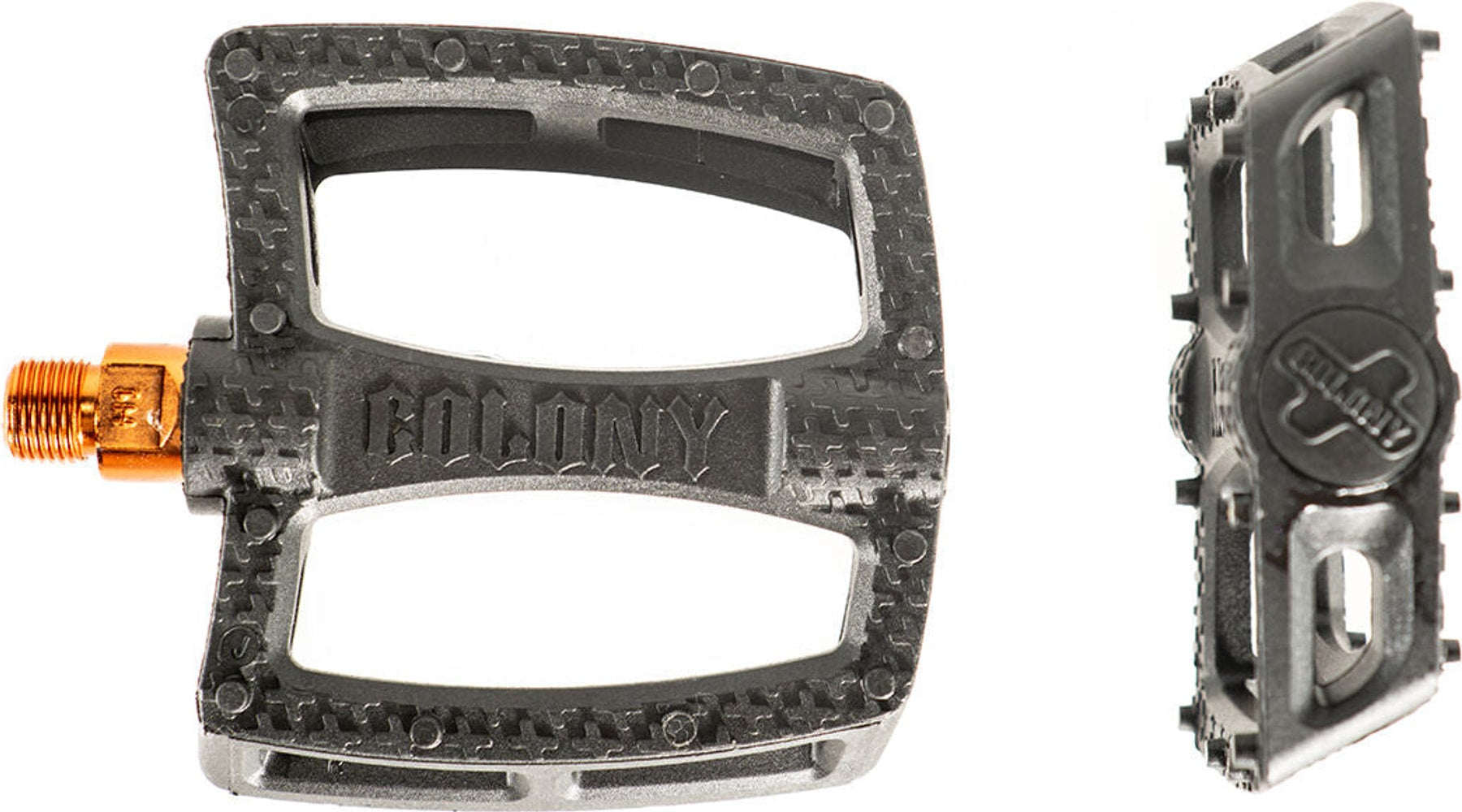 Colony Fantastic BMX pedals for bike parts, featuring durable metal construction and textured grip surface.