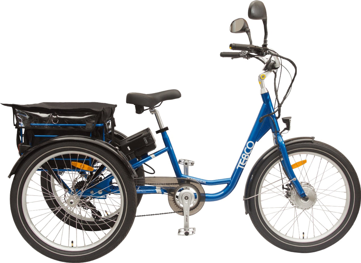 TEBCO 2022 e-bike carrier mounted on a bike, designed for secure transport of TEBCO electric bicycles.