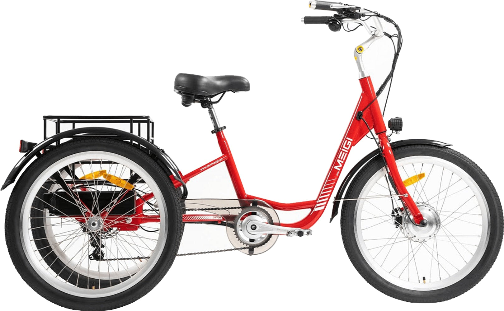 TEBCO 2022 Meigi e-bike showing sleek frame and handlebars, designed for urban cycling and eco-friendly transportation.