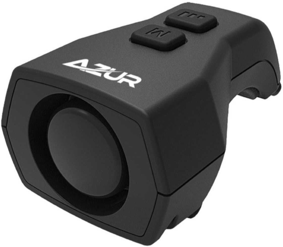 Azur Electronic eBell accessory showing a sleek, compact electronic doorbell with control buttons and LED indicator.