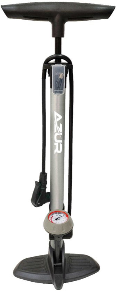 Azur SP60 Smarthead floor pump accessory with digital pressure gauge and versatile nozzle for easy bicycle tire inflation.