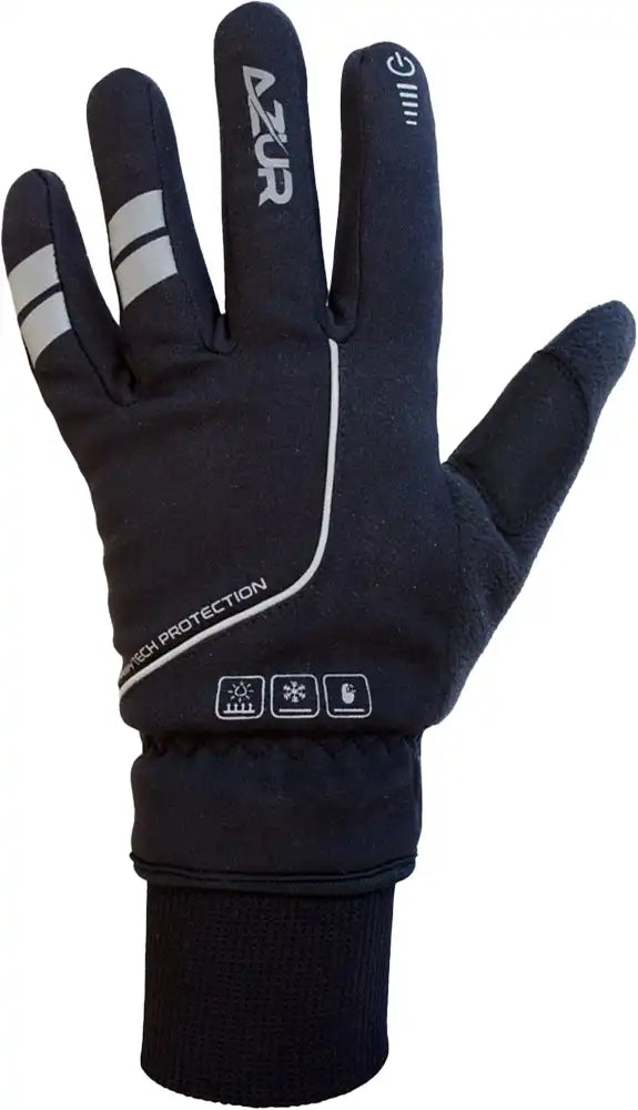 Azur L4 men's winter gloves in black, made of warm, durable clothing material, designed for cold weather outdoor wear.