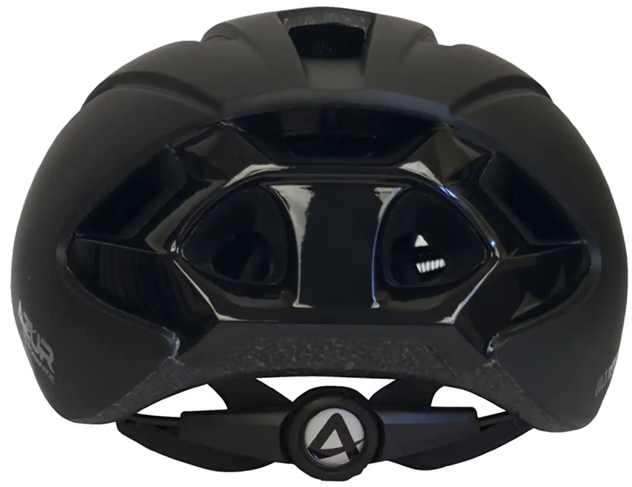Black Azur RX1 road helmet with aerodynamic design and ventilation for cyclists.
