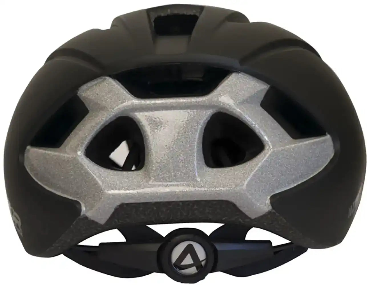 Black Azur RX1 Road Helmet with aerodynamic design and adjustable straps, suitable for cycling and road riding.