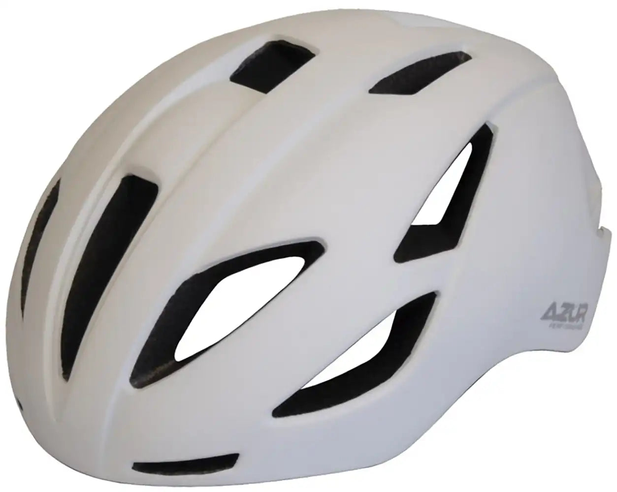 Azur RX1 Road Helmet in white with adjustable straps and ventilation, designed for comfortable cycling safety.