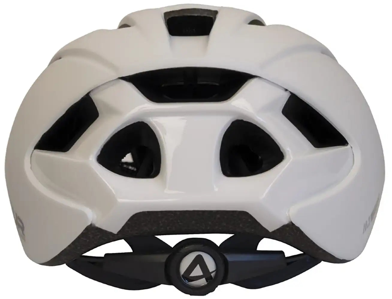 White Azur RX1 Road Helmet with sleek aerodynamic design and adjustable straps, ideal for cycling safety and comfort.