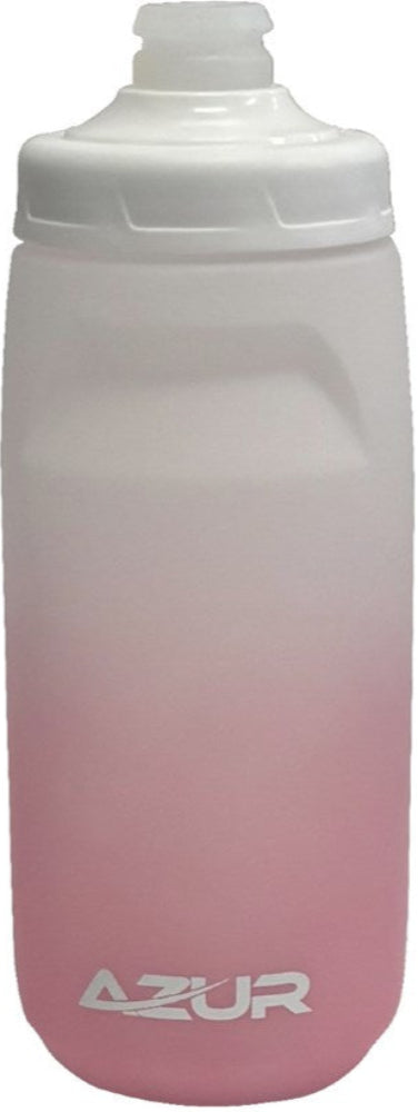 Azur Hydra Water Bottle, a sleek reusable accessory with a clear body and blue lid, designed for hydration on the go.