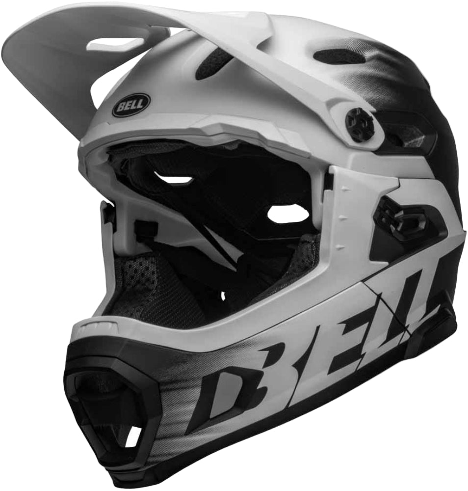 Bell Super DH Legion Spherical MIPS full face helmet with adjustable straps and ventilation for mountain biking safety.