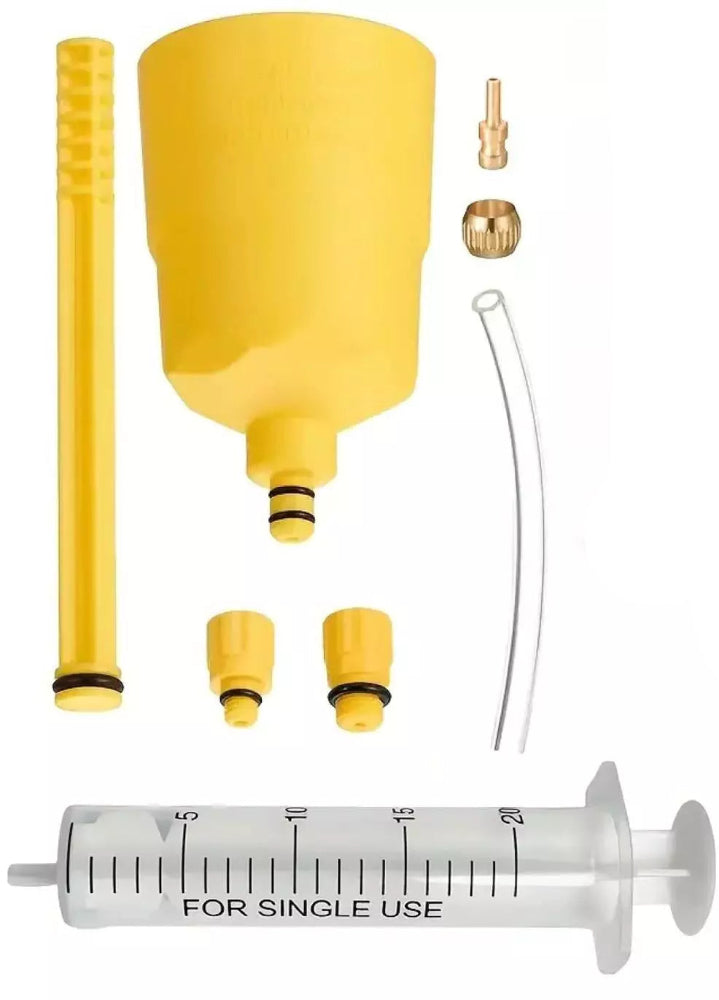 EZmtb Shimano Basic Disc Brake Bleed Kit for bike accessories, featuring bleed syringes and tools for disc brake maintenance.