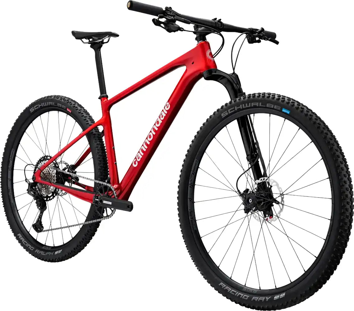 Cannondale 2024 Scalpel HT Carbon 2 hardtail mountain bike with sleek black frame and lightweight design.