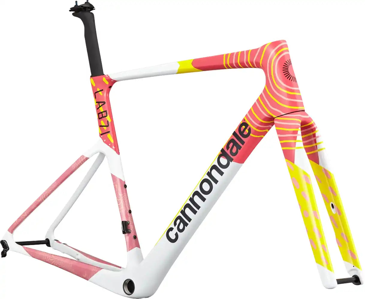 Cannondale SuperSix EVO LAB71 disc road bike frame in lightweight carbon with sleek design and aerodynamic features.