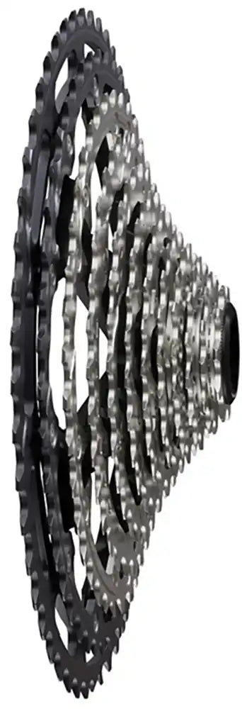 Shimano XT M8200 12-speed cassette with 10-51T gear range, featuring black metal cogs and precise engineering for mountain biking.