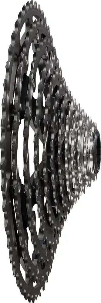Shimano XTR M9200 12-speed cassette with 10-51T sprockets for mountain bike gearing, shown in close-up view.