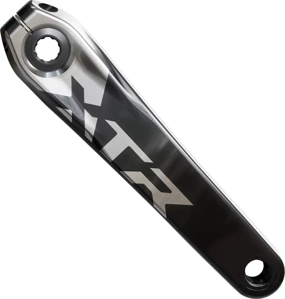 Shimano XTR Enduro M9220 12-speed crankset with black arms and chainring for mountain biking, high-performance bike parts.
