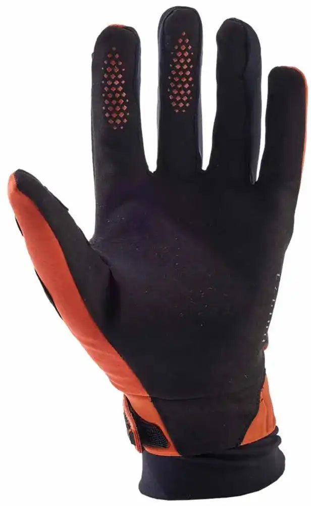 Fox Defend Thermo men's winter gloves in black, featuring textured grip palms and insulated design for cold weather warmth.