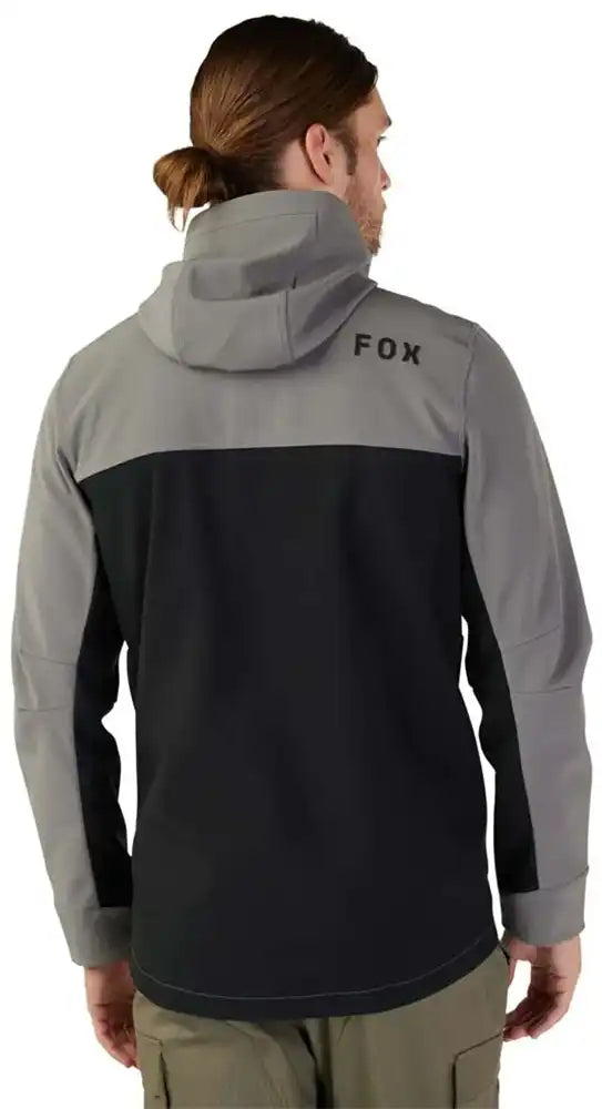 Fox Pit men's winter jacket with a warm, insulated design and stylish black exterior, suitable for cold weather outdoor activities.