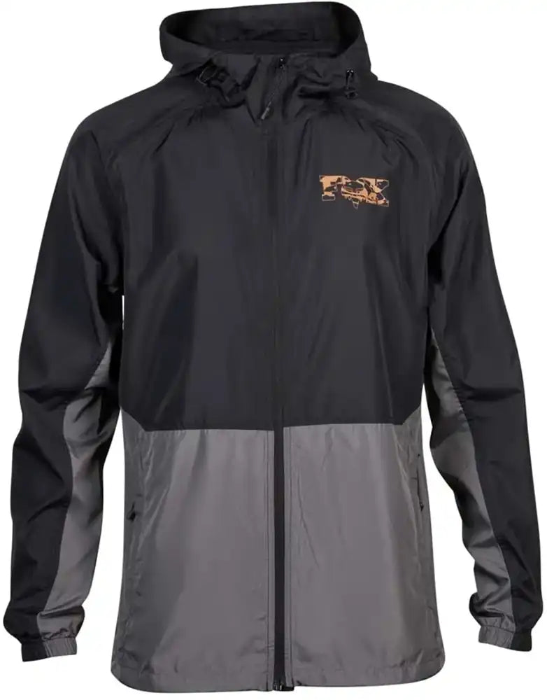 Fox Cienega men's winter windbreaker jacket, lightweight and weather-resistant, with a hood and front zipper for outdoor protection.