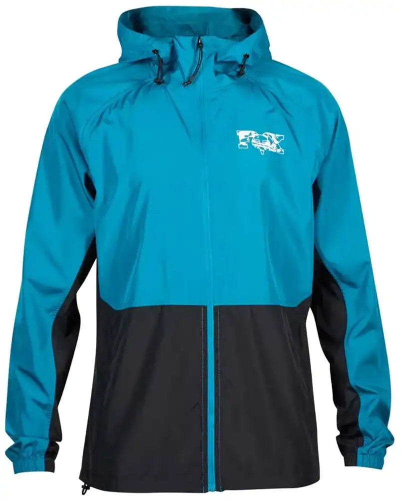 Men's Fox Cienega Windbreaker jacket in winter clothing style, lightweight and weather-resistant with a hood and adjustable cuffs.