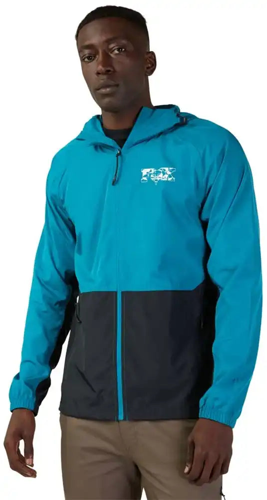 Men's Fox Cienega Windbreaker jacket in winter clothing style, featuring a lightweight, weather-resistant design.