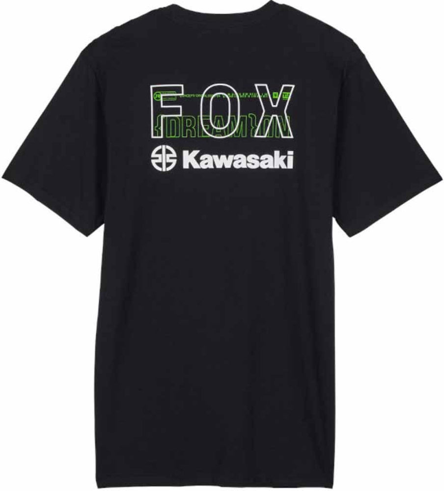 Fox X Kawi II SS Premium men's T-shirt featuring a graphic design, made of soft fabric, in black and vibrant colors.