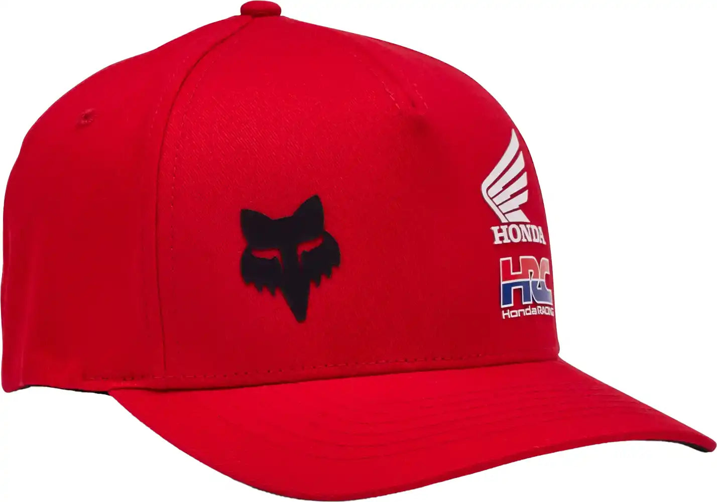 Fox X Honda Flexfit men's hat featuring a branded adjustable cap with a curved brim and classic design.