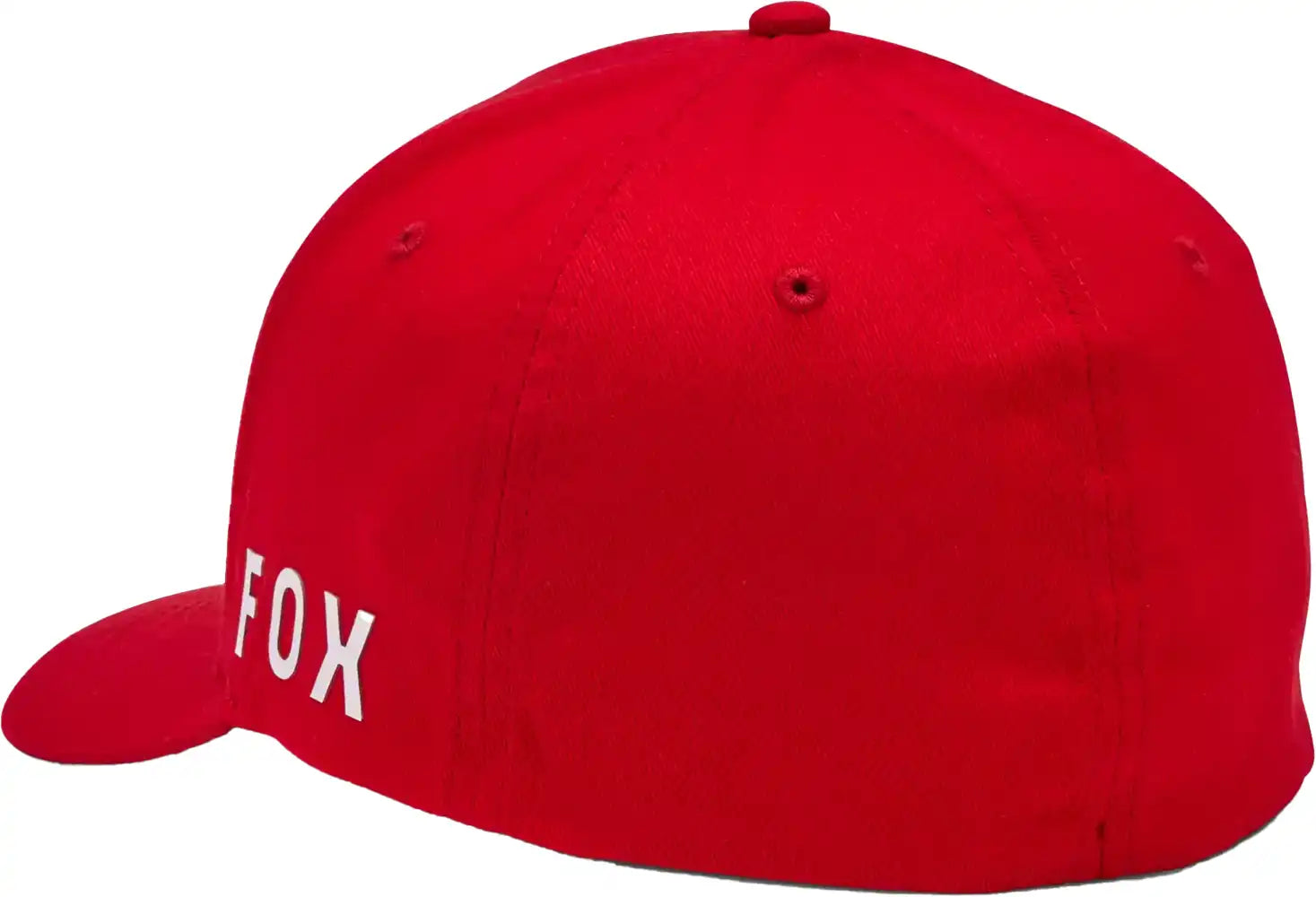 Fox X Honda Flexfit men's hat featuring a curved brim and adjustable strap, displayed on a plain background.