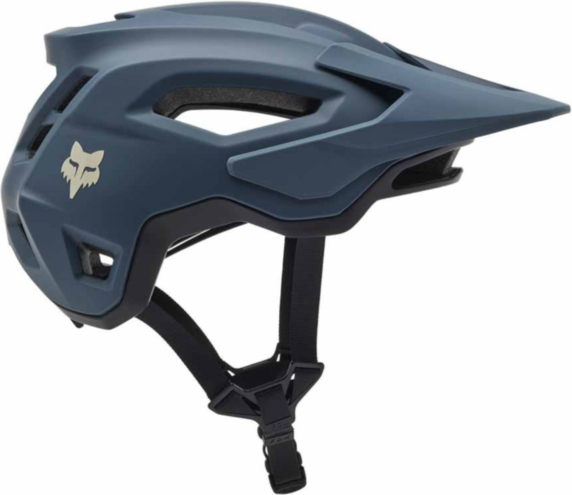 Fox Speedframe MIPS MTB helmet shown with adjustable straps and ventilation features, designed for mountain biking safety.