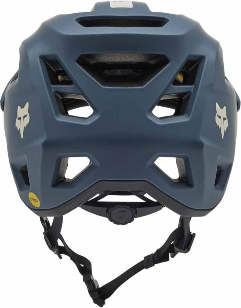Fox Speedframe MIPS MTB helmet with adjustable straps and ventilation, shown from side view. Durable protective gear for mountain biking.