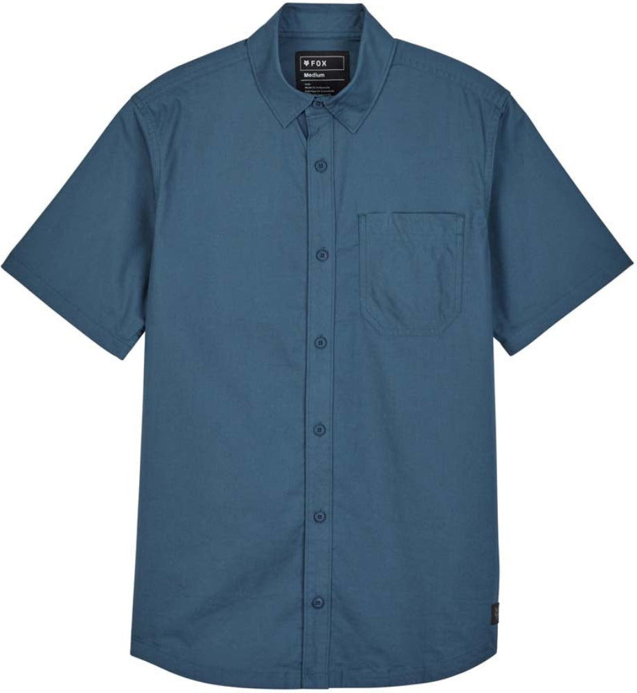 Fox Roger SS woven men's shirt in a casual, lightweight fabric with a button-down collar and stylish pattern.