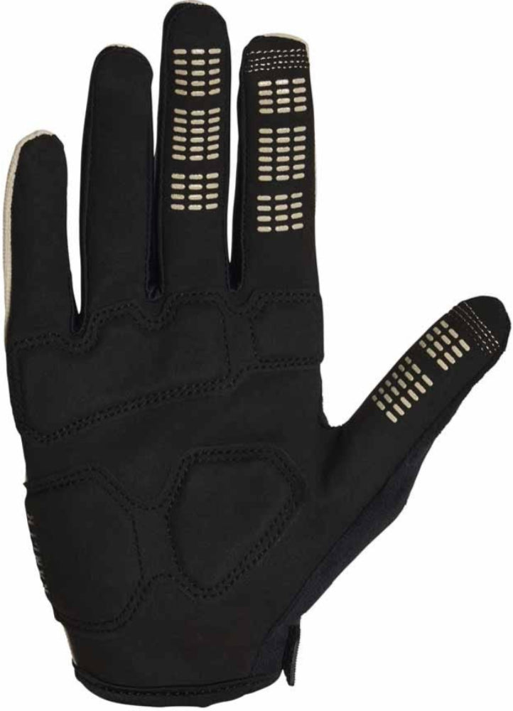 Fox Ranger Gel men's MTB gloves showing padded palm and breathable fabric for mountain biking comfort.