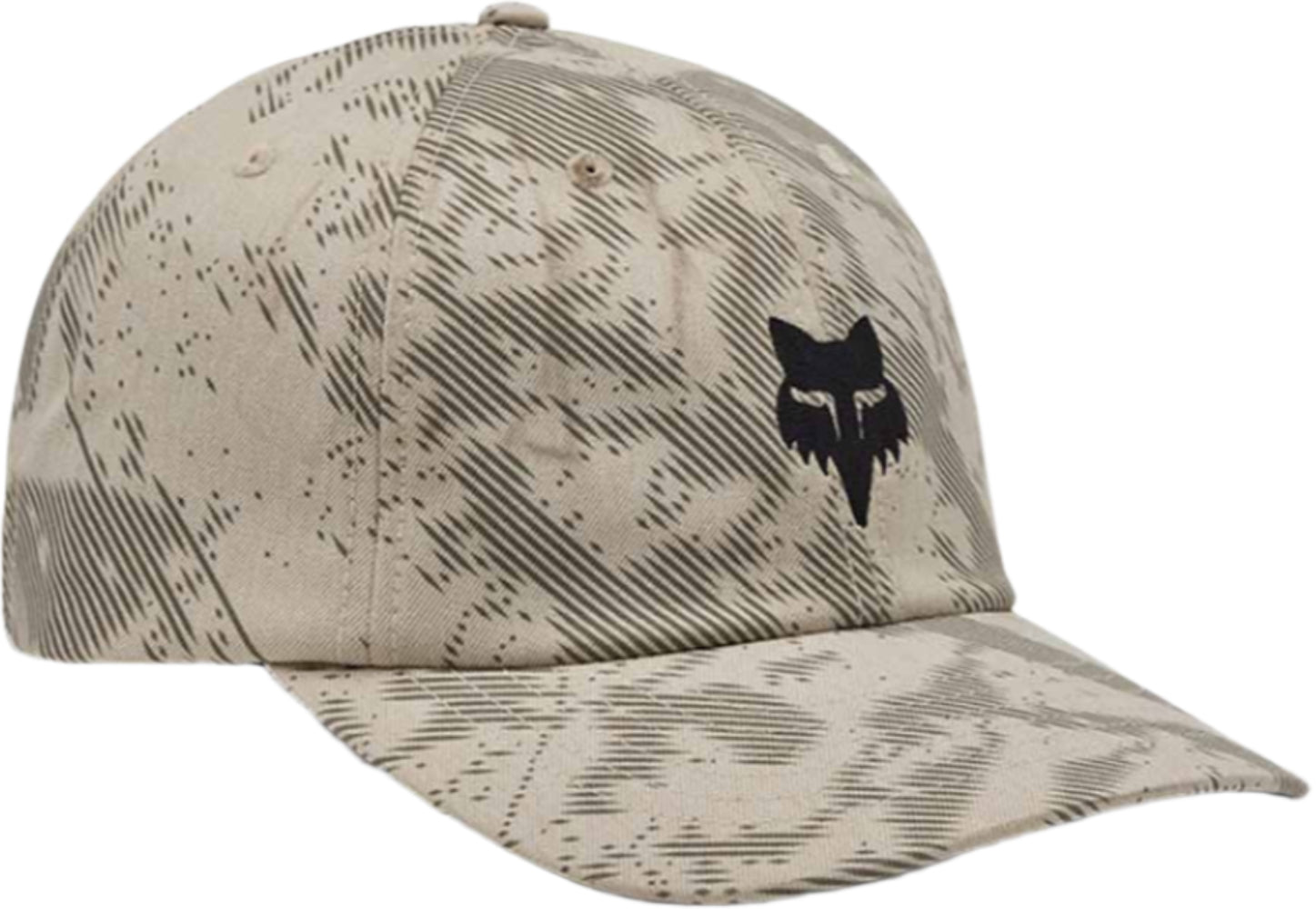Fox Gravel adjustable men's hat, outdoor clothing accessory with a curved brim and adjustable strap, in a neutral color.