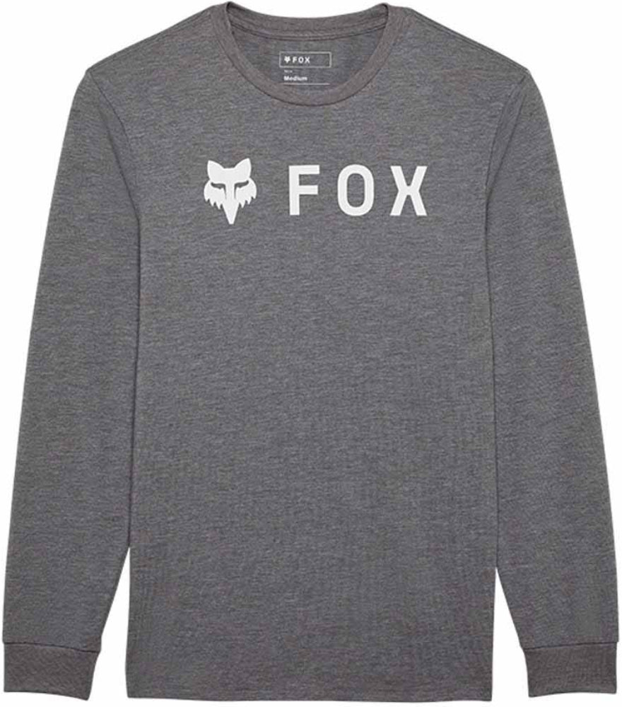 Fox Absolute LS Tech men's T-shirt, black long-sleeve technical clothing with Fox logo, designed for active wear.