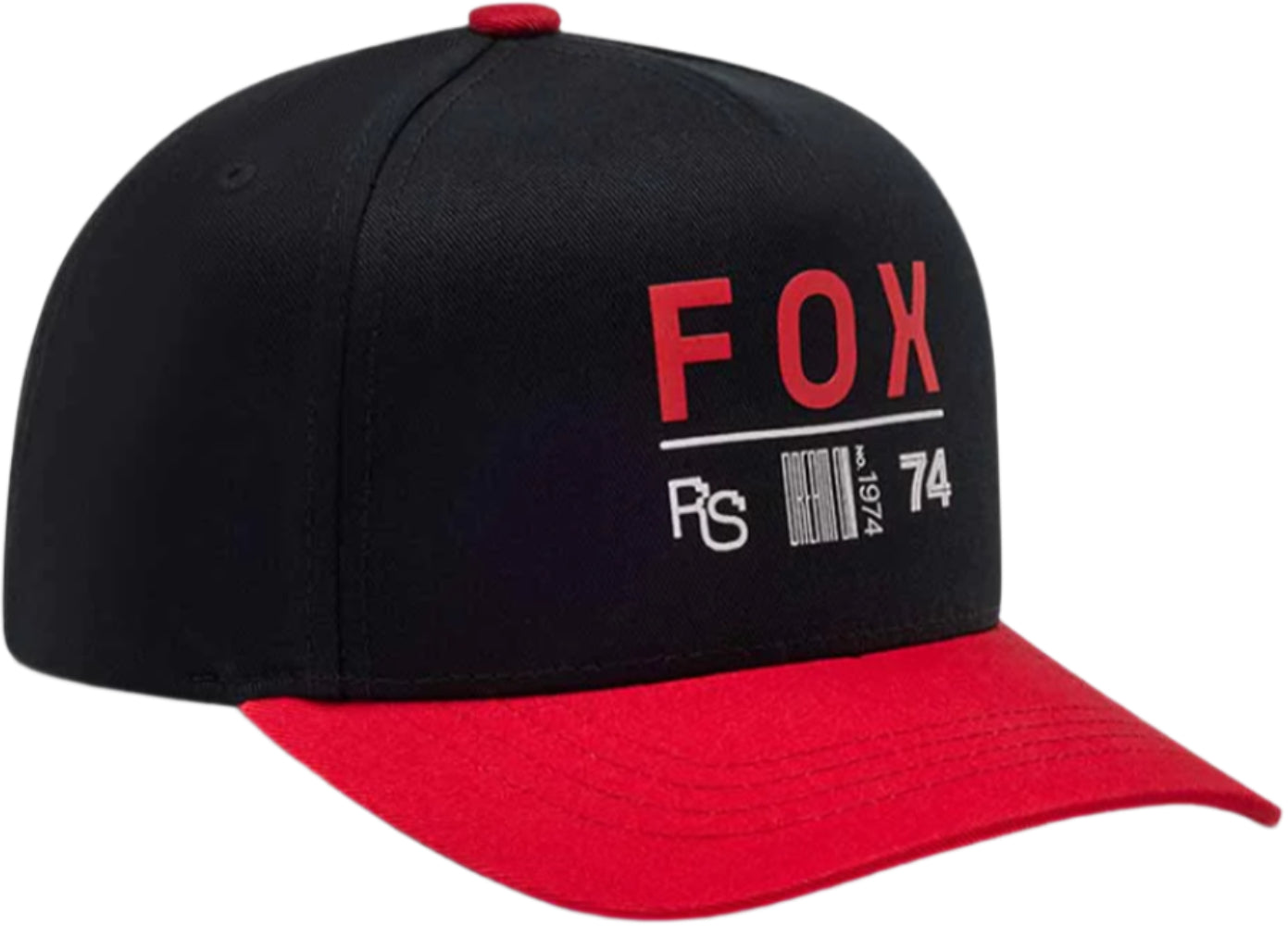 Fox Race Spec Snapback Youth Hat, stylish black and white baseball cap with Fox logo, adjustable fit, and sporty design.