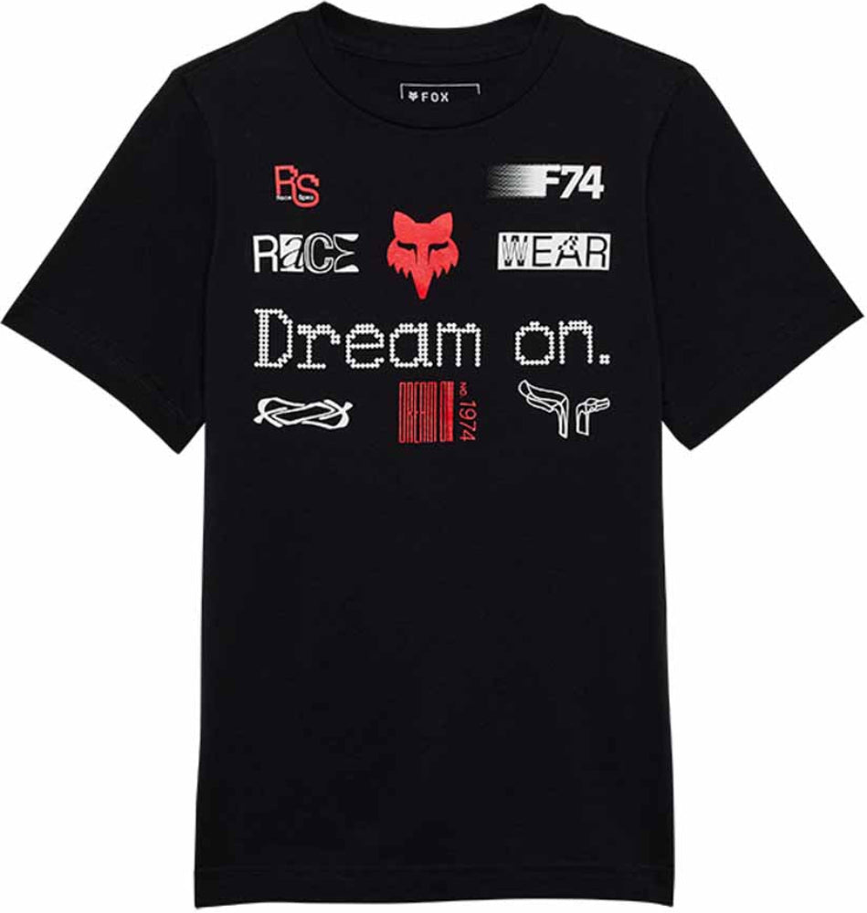 Youth Fox RS Dream SS T-shirt featuring a graphic design, made from comfortable fabric, ideal for casual wear.