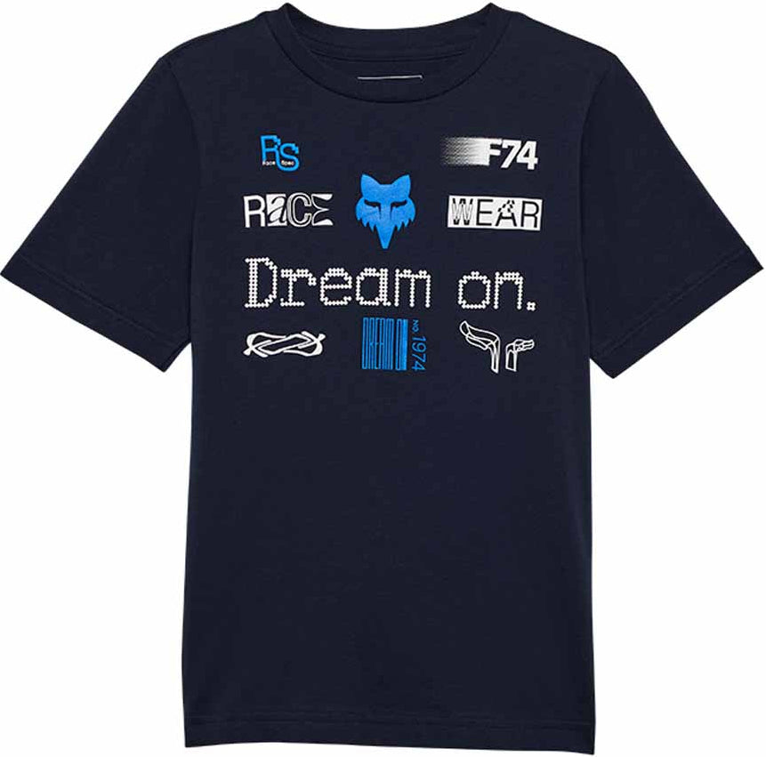Youth Fox RS Dream SS T-shirt, short-sleeve casual clothing with a graphic design featuring the Fox brand logo.