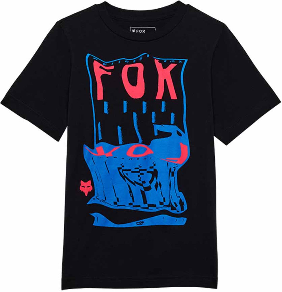 Fox Energy Blast SS Youth T-shirt featuring a bold graphic design in vibrant colors, made of comfortable cotton fabric.